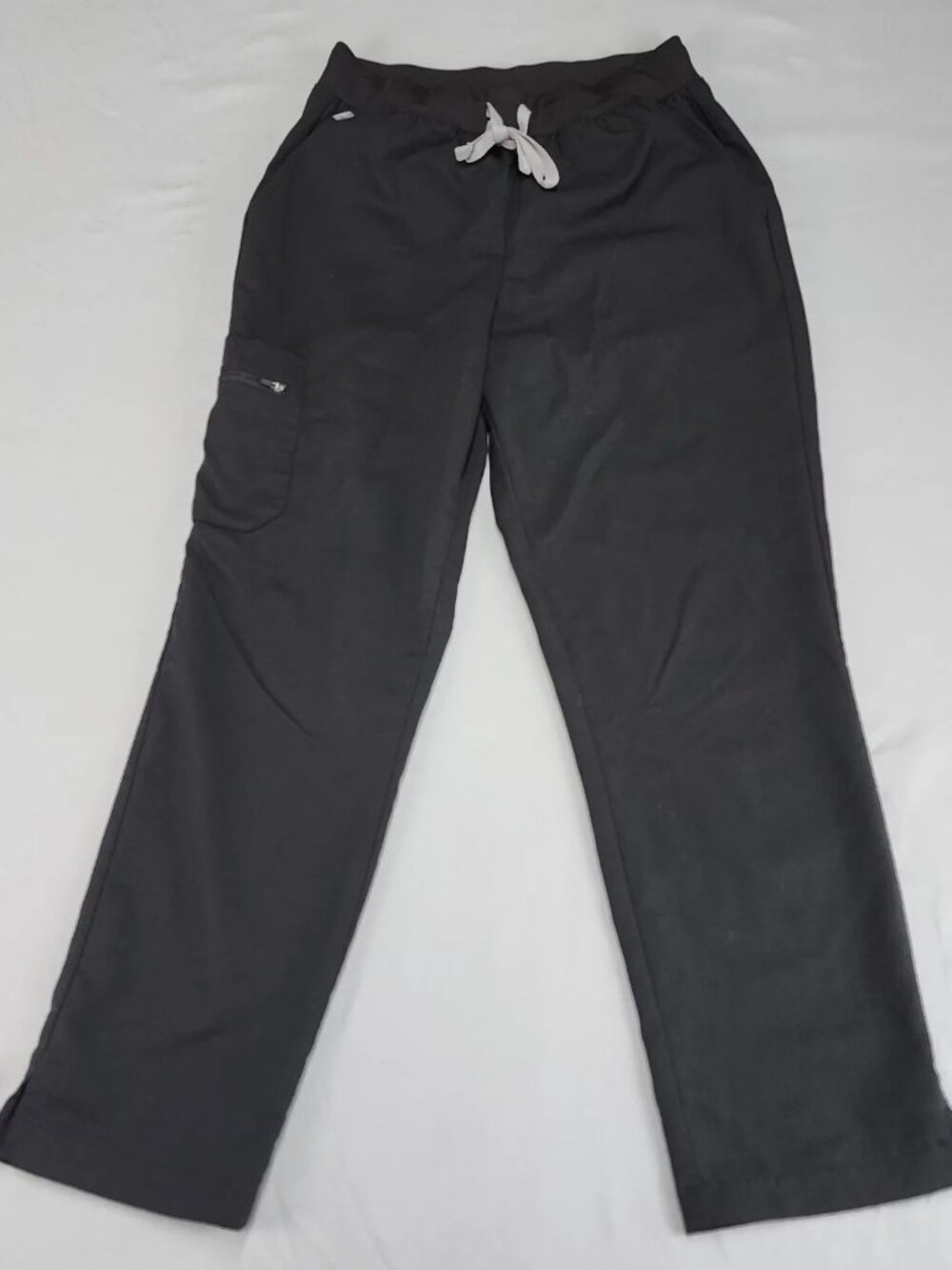 Hanes Comfort Fit Scrub Pants Women's M Black Mid Rise Drawstring Waist 26x28